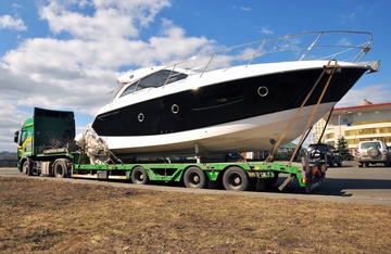 Transportation of yachts and motor boats