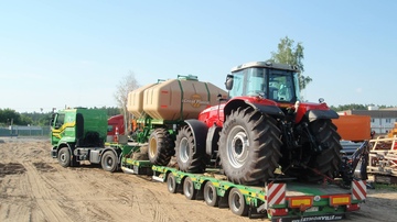 Transporting agricultural equipment