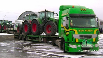 Transporting agricultural equipment